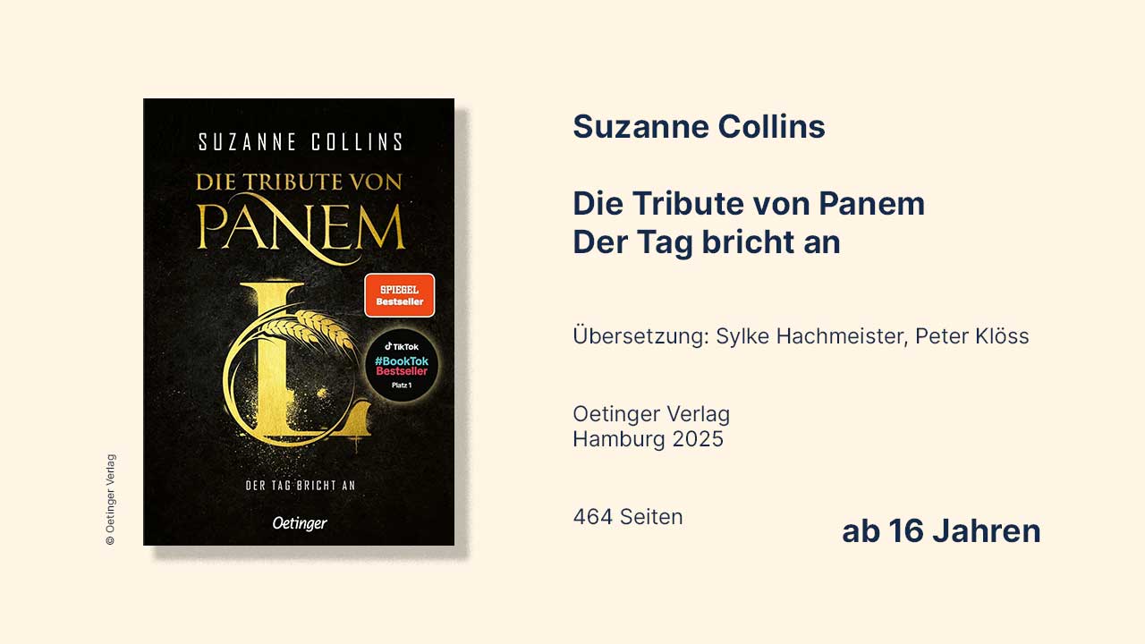 Cover der Dystopie "Die Tribute von Panem. Der Tag bricht an" von Suzanne Collins